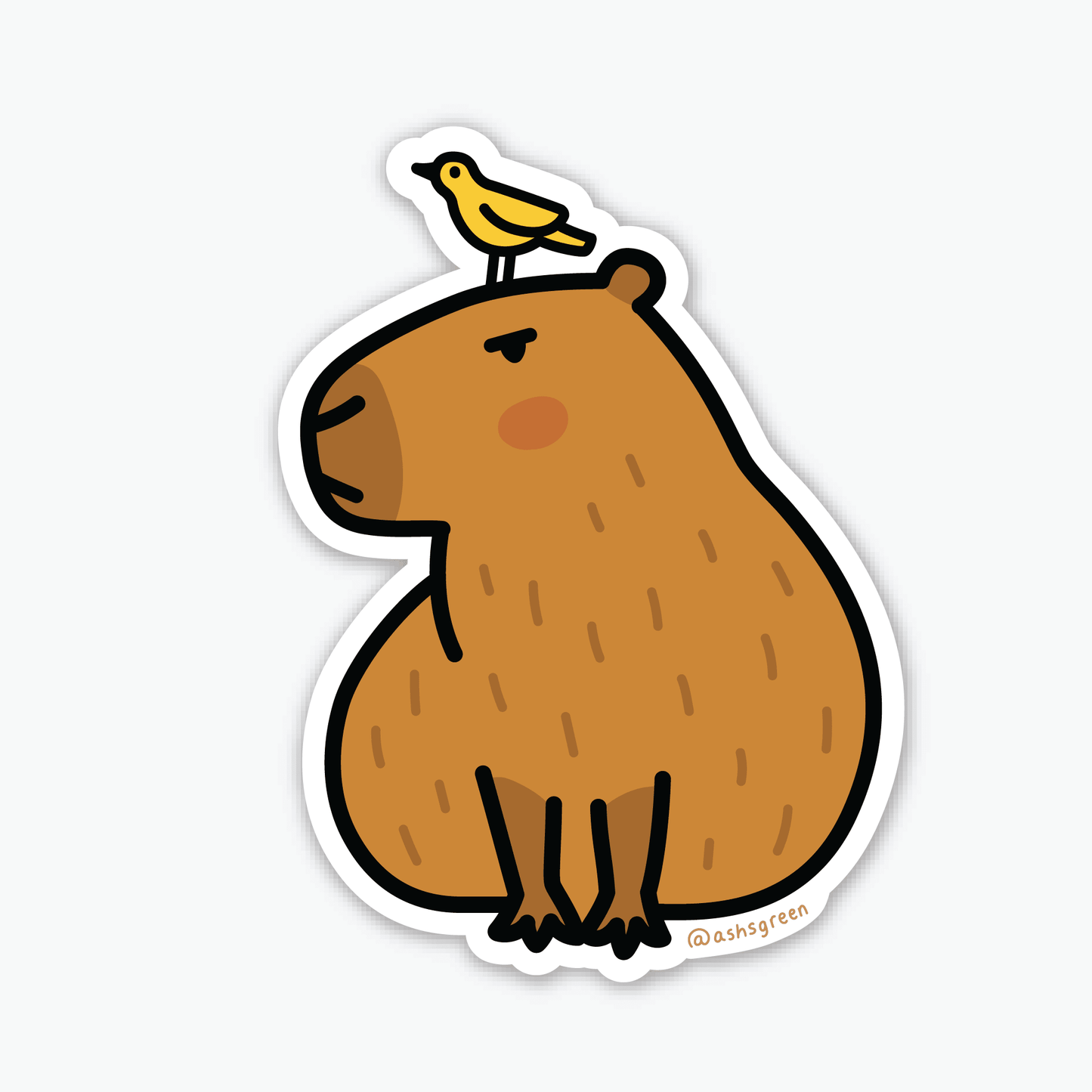 Spicy Capybara Vinyl Sticker - StickersAshleigh Green StudiosMisiyo Candle Co