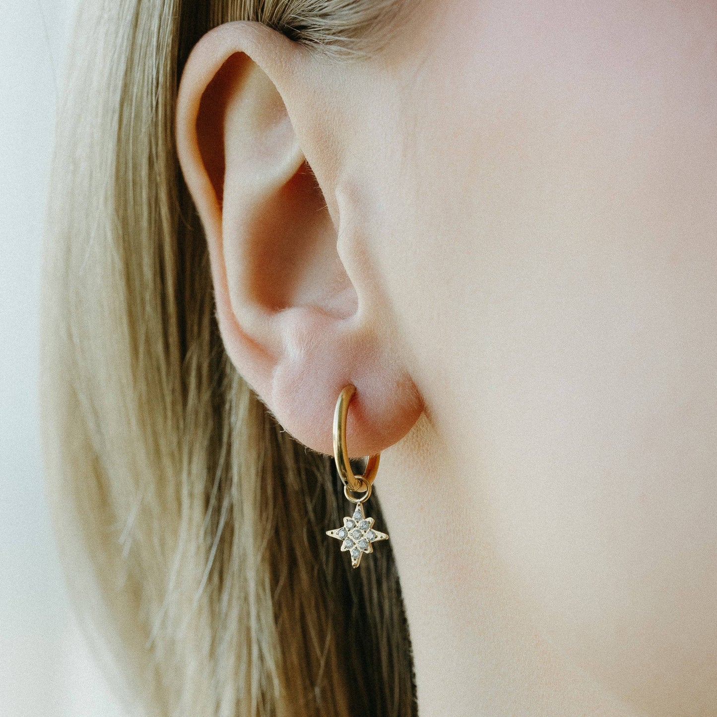 Starlight Hoop Earrings - EarringsPETITE GOLDMisiyo Candle Co
