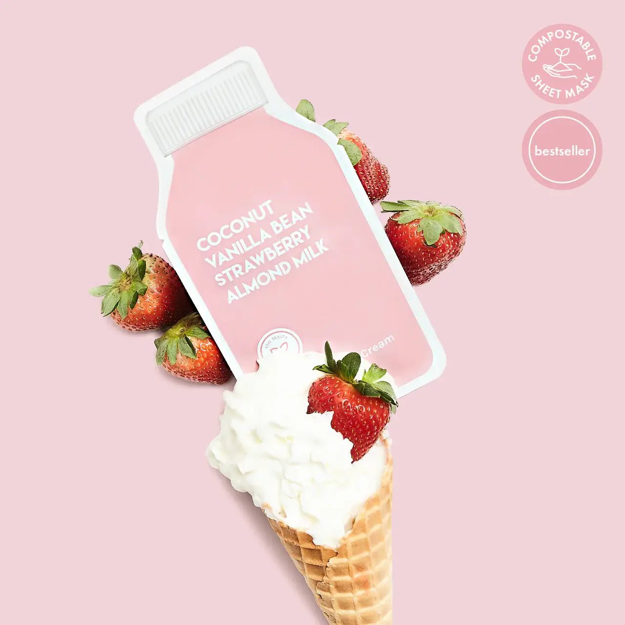 Strawberries & Cream Soothing Raw Juice Sheet Mask - Face MasksESW BeautyE0045Misiyo Candle Co