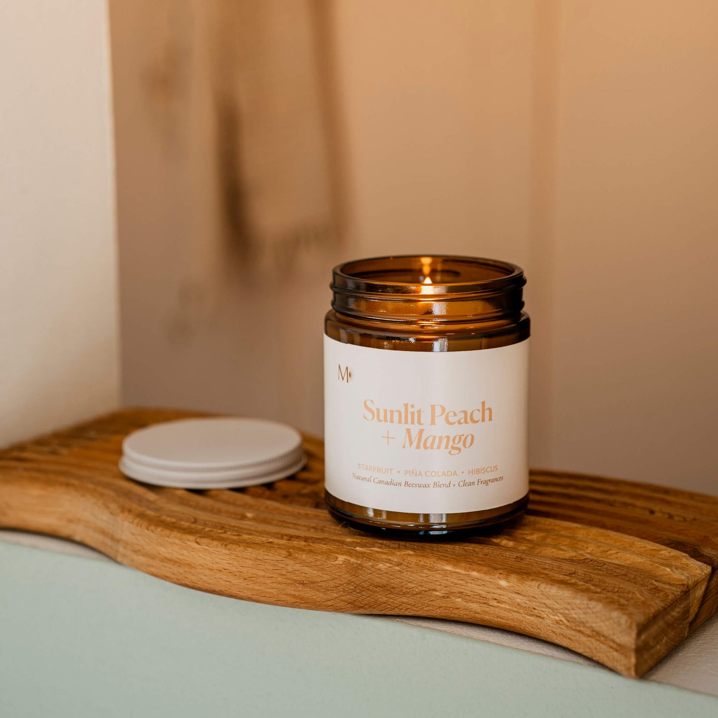 Sunlit Peach + Mango Candle - CandlesMisiyo Candle CoCDL-SPM9Misiyo Candle Co