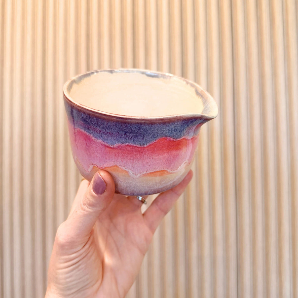 Sunset Matcha Bowl | handcrafted ceramics - PotteryPebble CeramicsMisiyo Candle Co