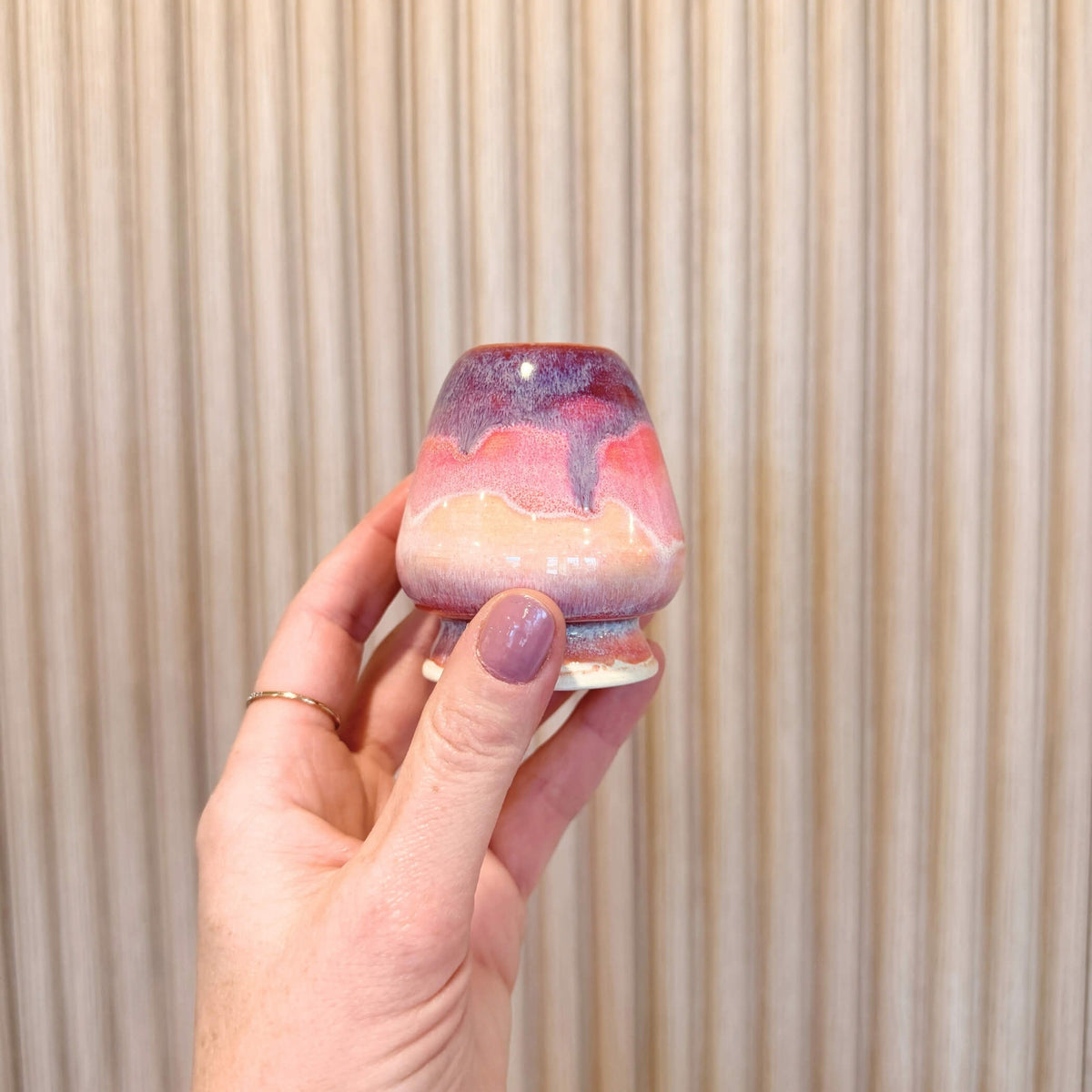 Sunset Matcha Whisk Stand | handcrafted ceramics - PotteryPebble CeramicsMisiyo Candle Co