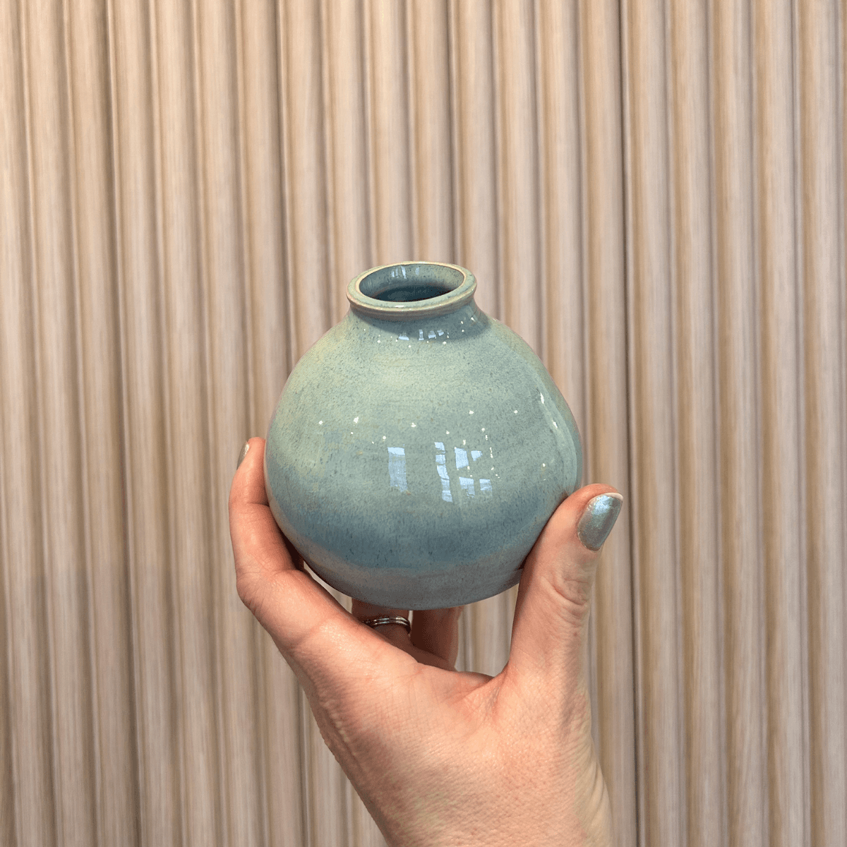 Teal Bud Vase | handcrafted ceramics - PotteryPebble CeramicsPC-VASE-TLMisiyo Candle Co