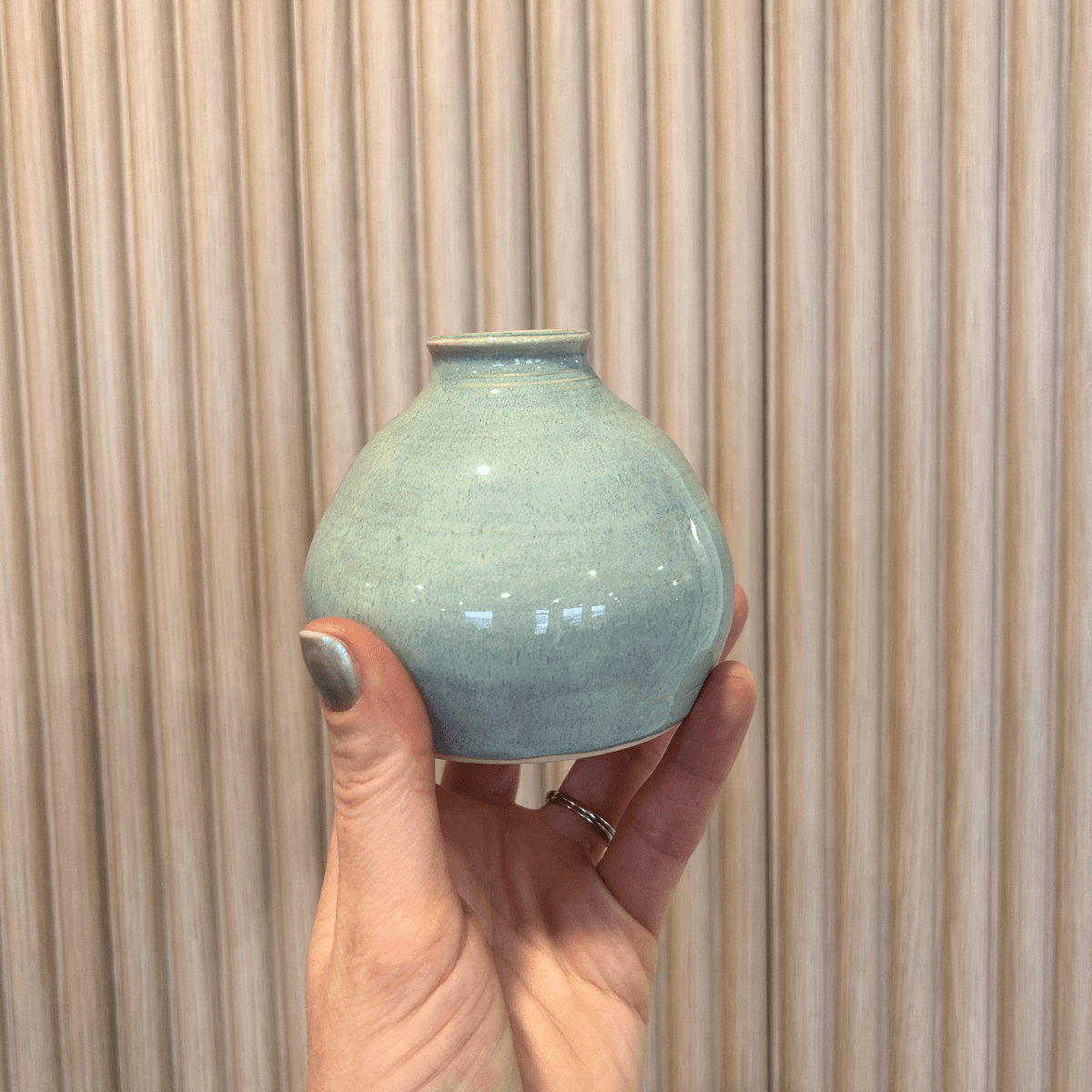 Teal Bud Vase | handcrafted ceramics - PotteryPebble CeramicsPC-VASE-TLMisiyo Candle Co
