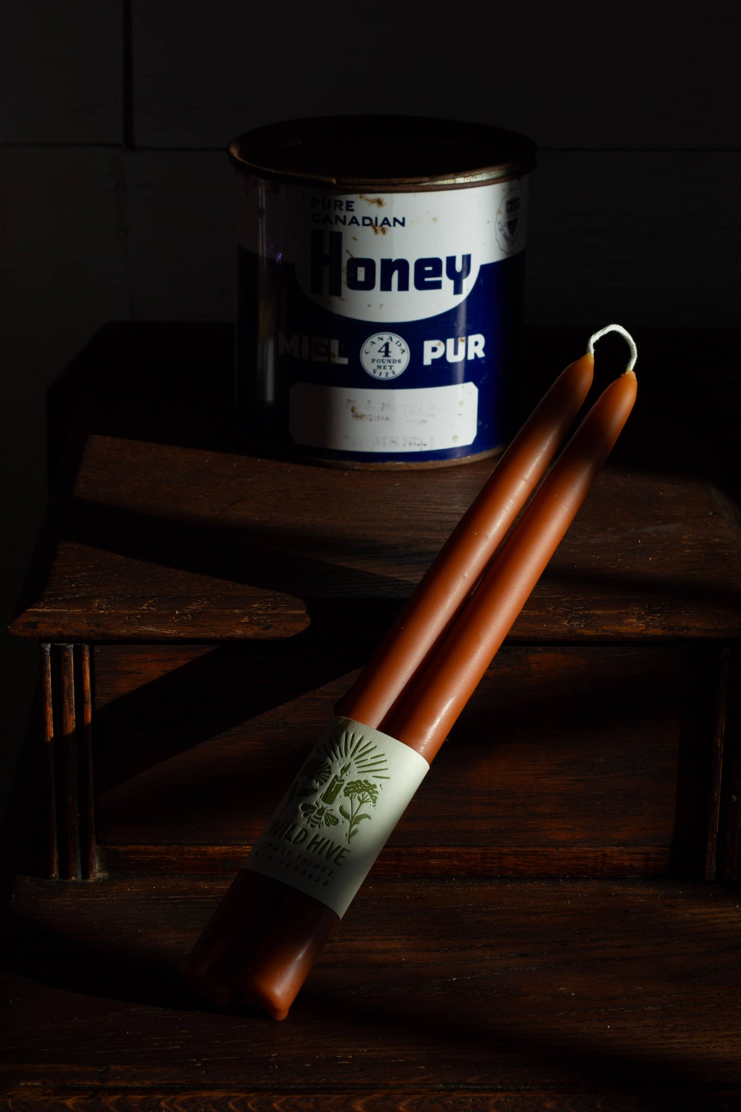 Terracotta Beeswax Taper Candle Set - Taper CandlesWild Hive ApiaryDT-10-TERRAMisiyo Candle Co