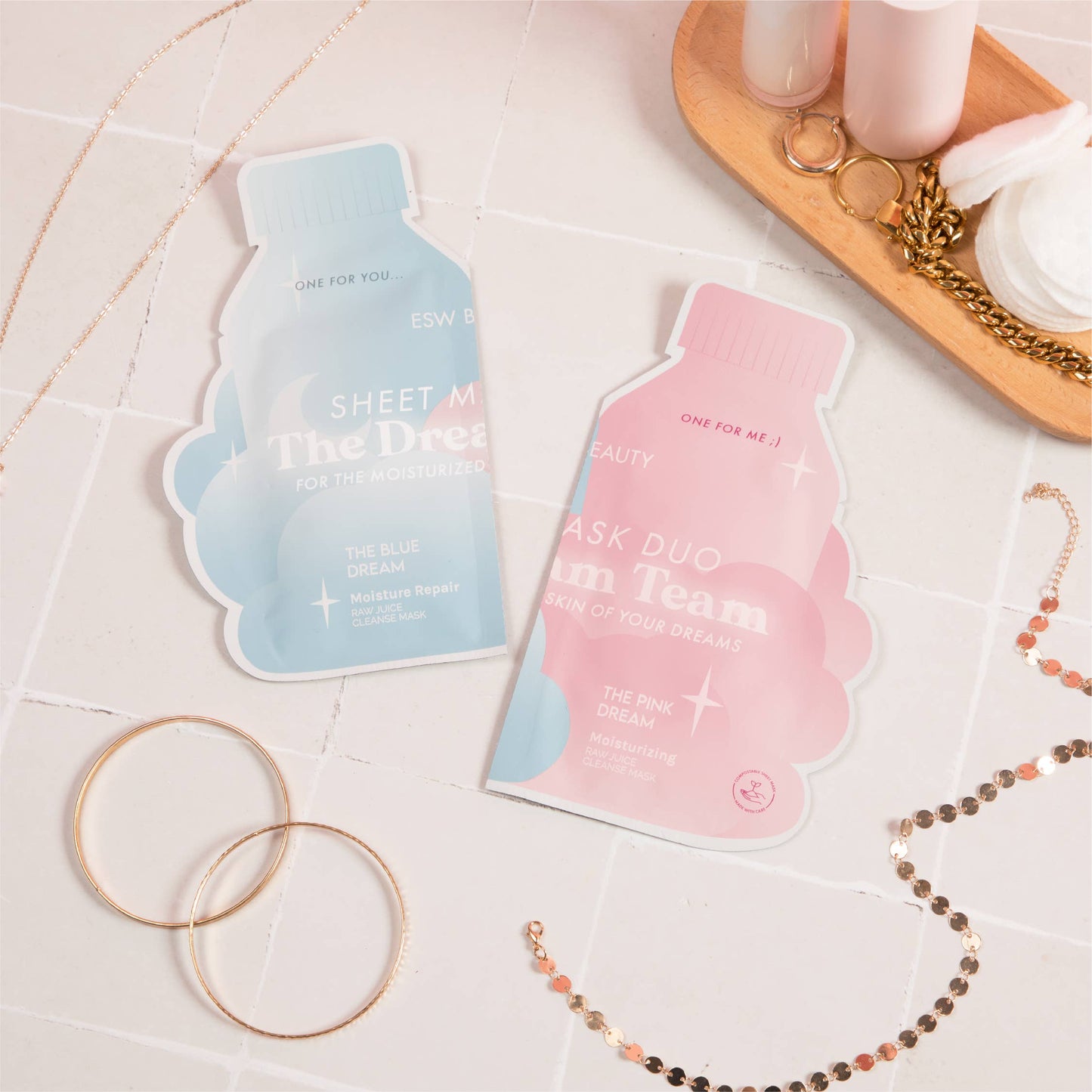 The Dream Team Sheet Mask Duo - Face MasksESW BeautyE0274Misiyo Candle Co
