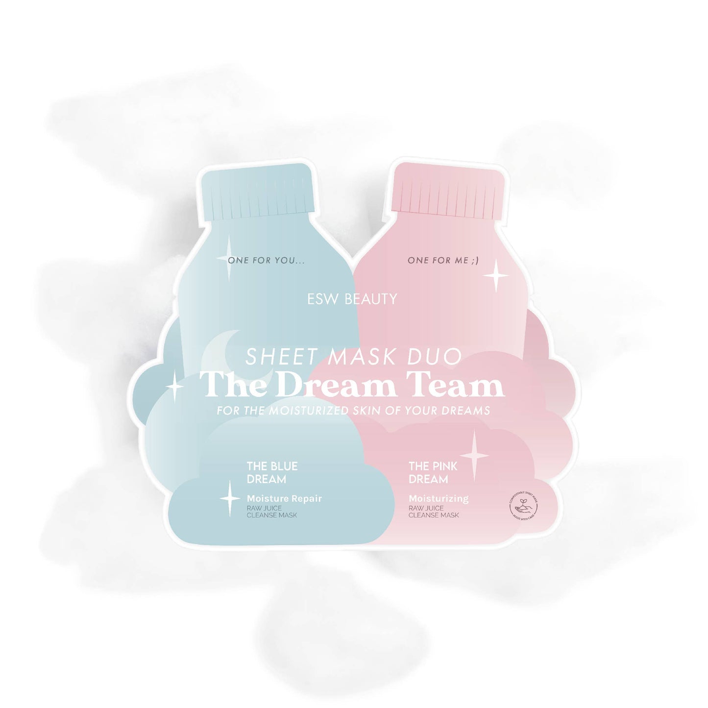 The Dream Team Sheet Mask Duo - Face MasksESW BeautyE0274Misiyo Candle Co