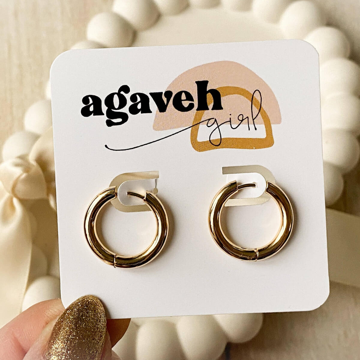 The Perfect Hoop Earrings - Gold - EarringsAgaveh girlTHE-PER-30Misiyo Candle Co