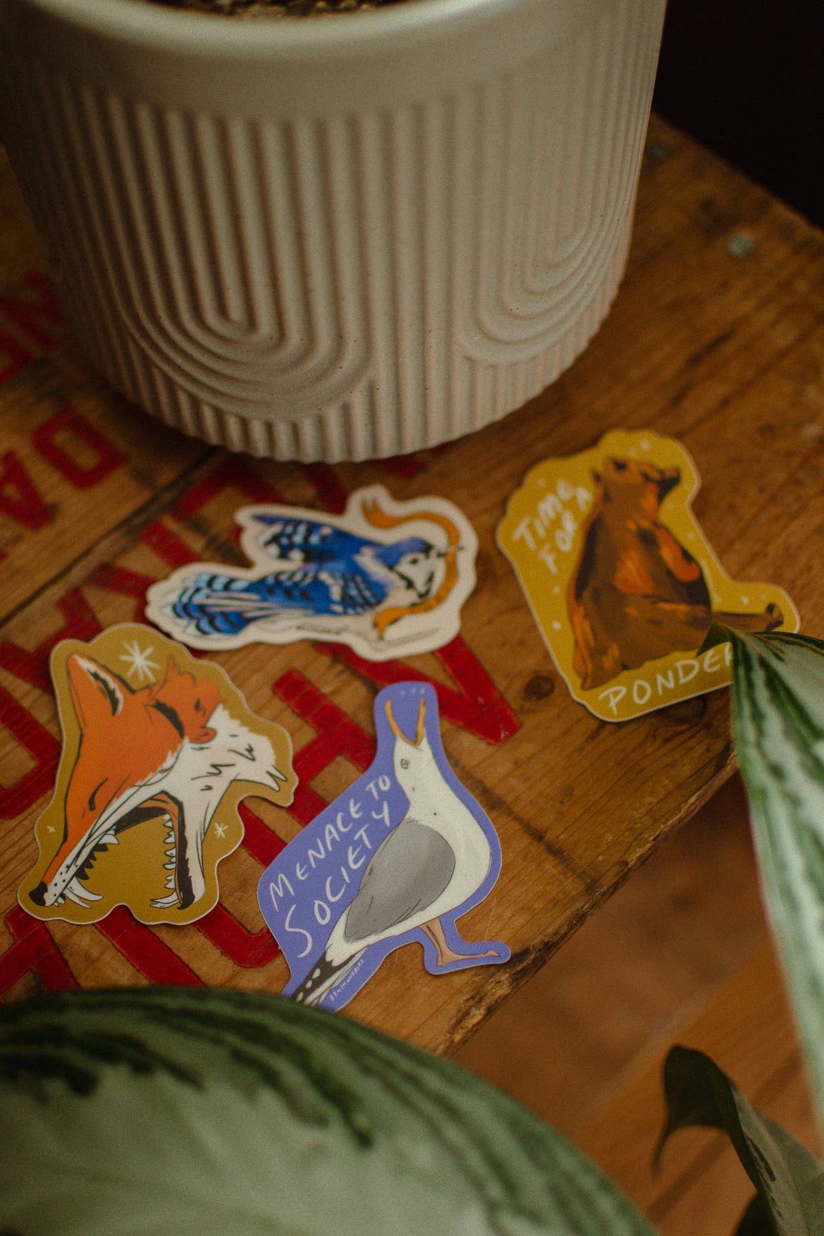 Thoughtful Grizzly Bear Sticker - StickersBrush & Bird Paper Co.STK108Misiyo Candle Co