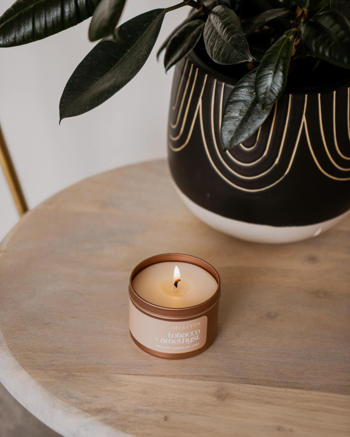 Tobacco + Amethyst Candle