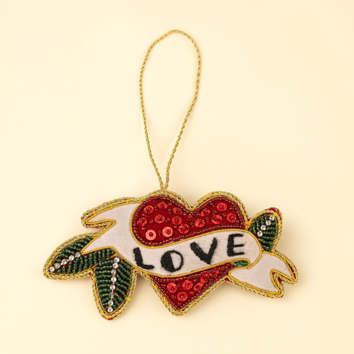 True Love Zardozi Holiday Ornament - Christmas OrnamentsIndabaMisiyo Candle Co