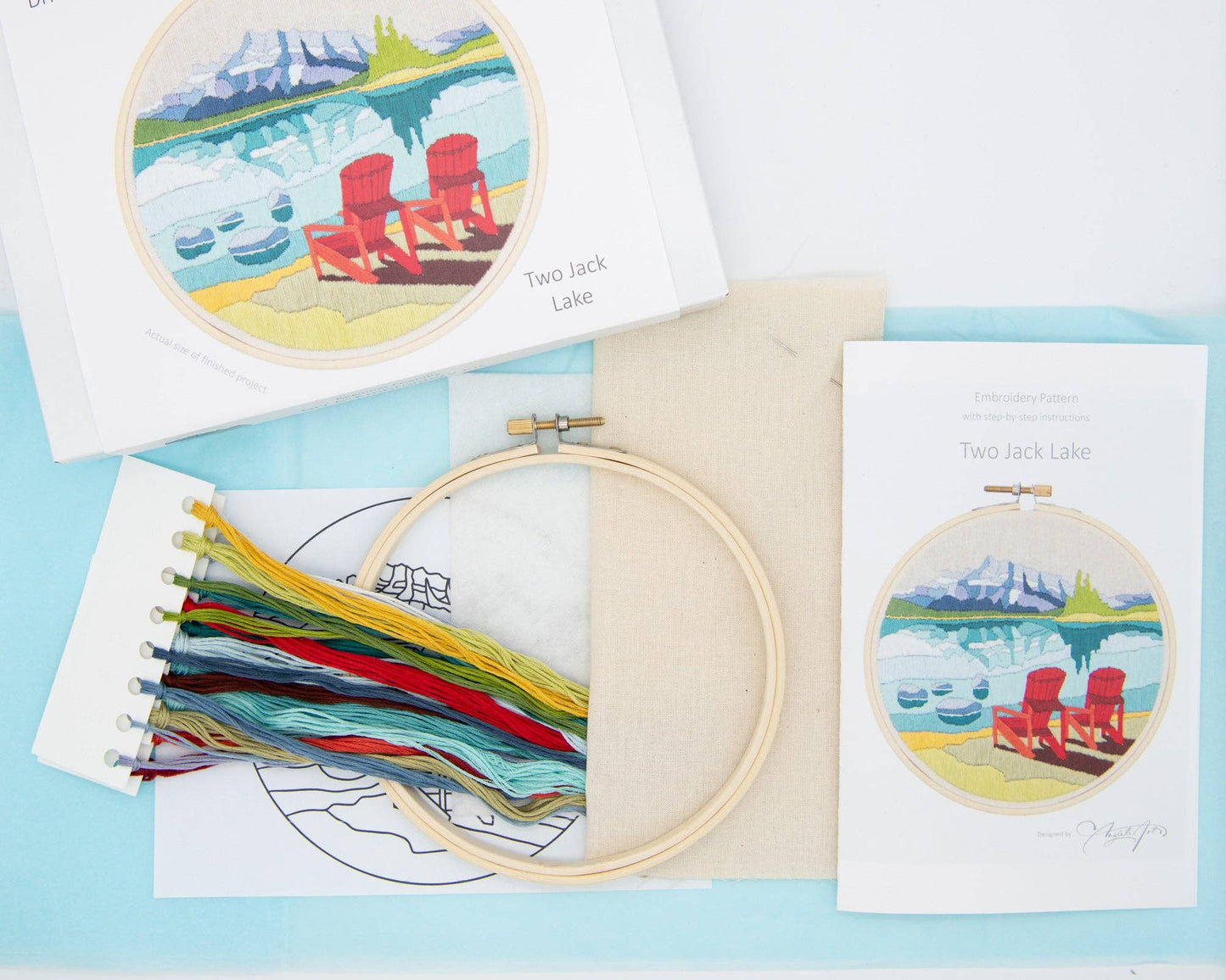 Two Jack Lake Embroidery Kit - Embroidery KitsAngiels ArtMisiyo Candle Co