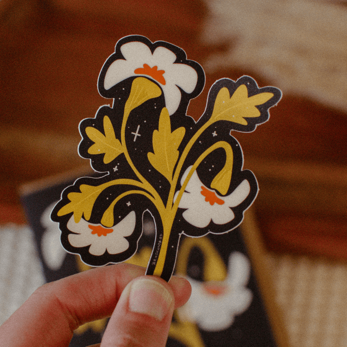 White Wildflower Sticker - StickersBrush & Bird Paper Co.STK502Misiyo Candle Co