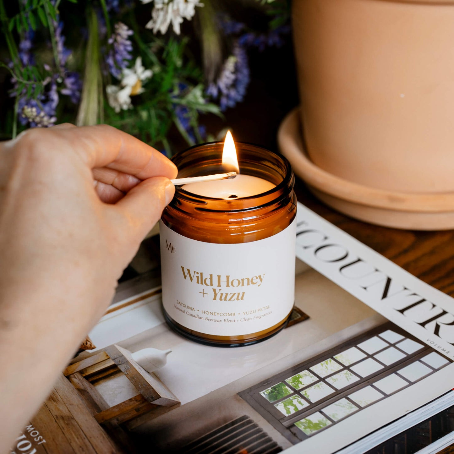 Wild Honey + Yuzu Candle - CandlesMisiyo Candle CoCDL-WHY9Misiyo Candle Co