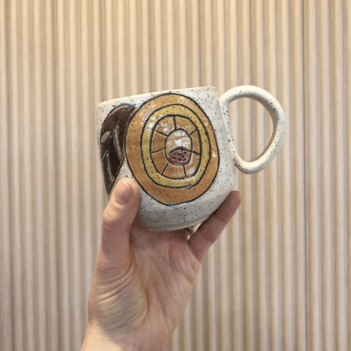 Wildflower Hand Painted Mug - PotteryLA PurkisMisiyo Candle Co
