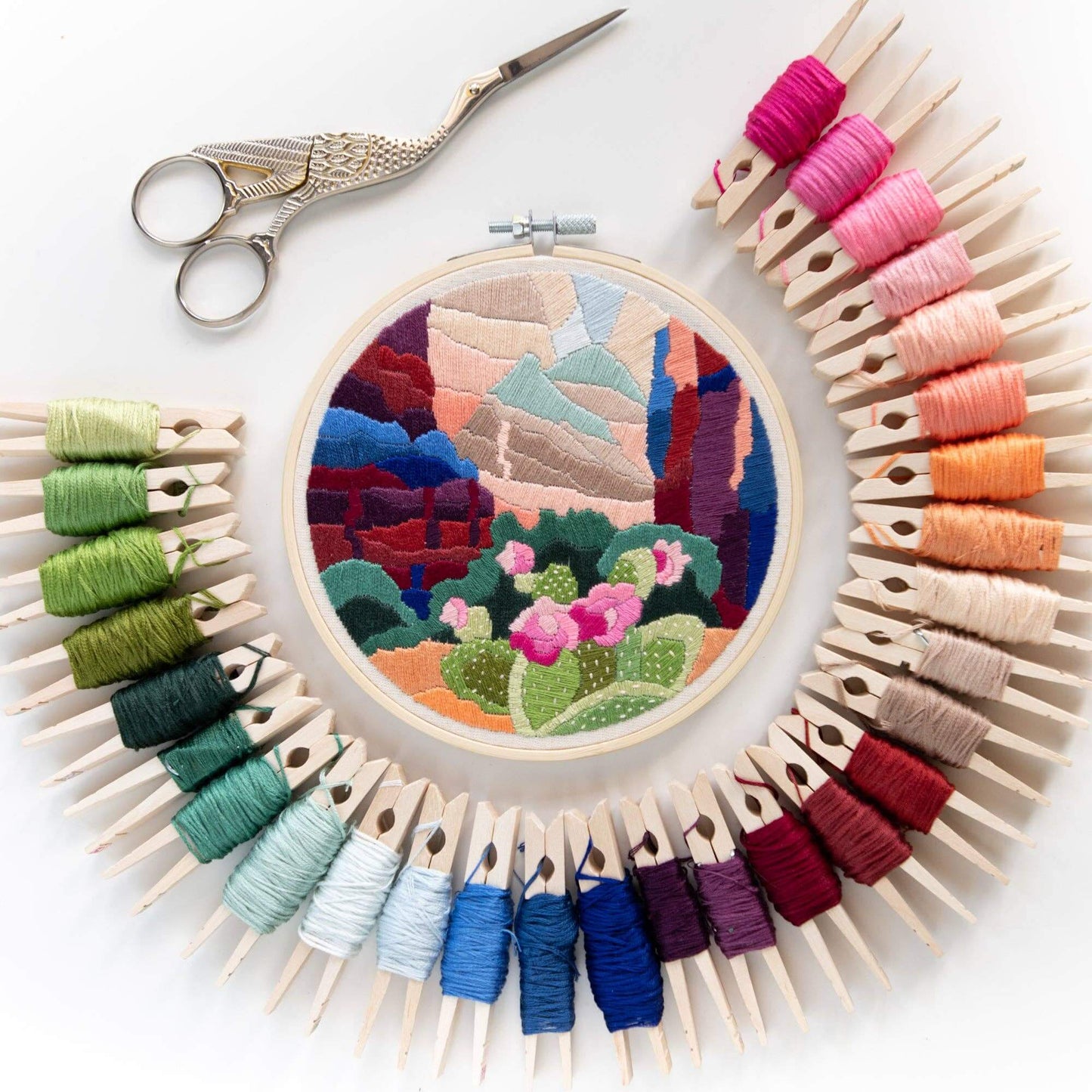 Zion Canyon Embroidery Kit - Embroidery KitsAngiels ArtMisiyo Candle Co